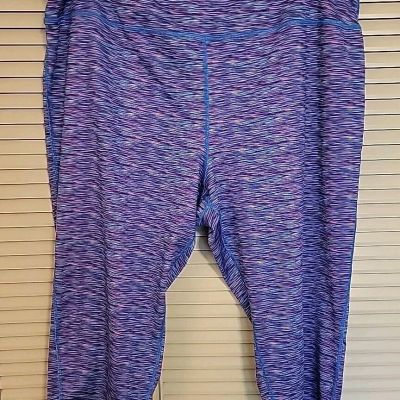 Pro Player Crop Work Out Athletic Leggings Activewear Women's Size 3X ????Wicking